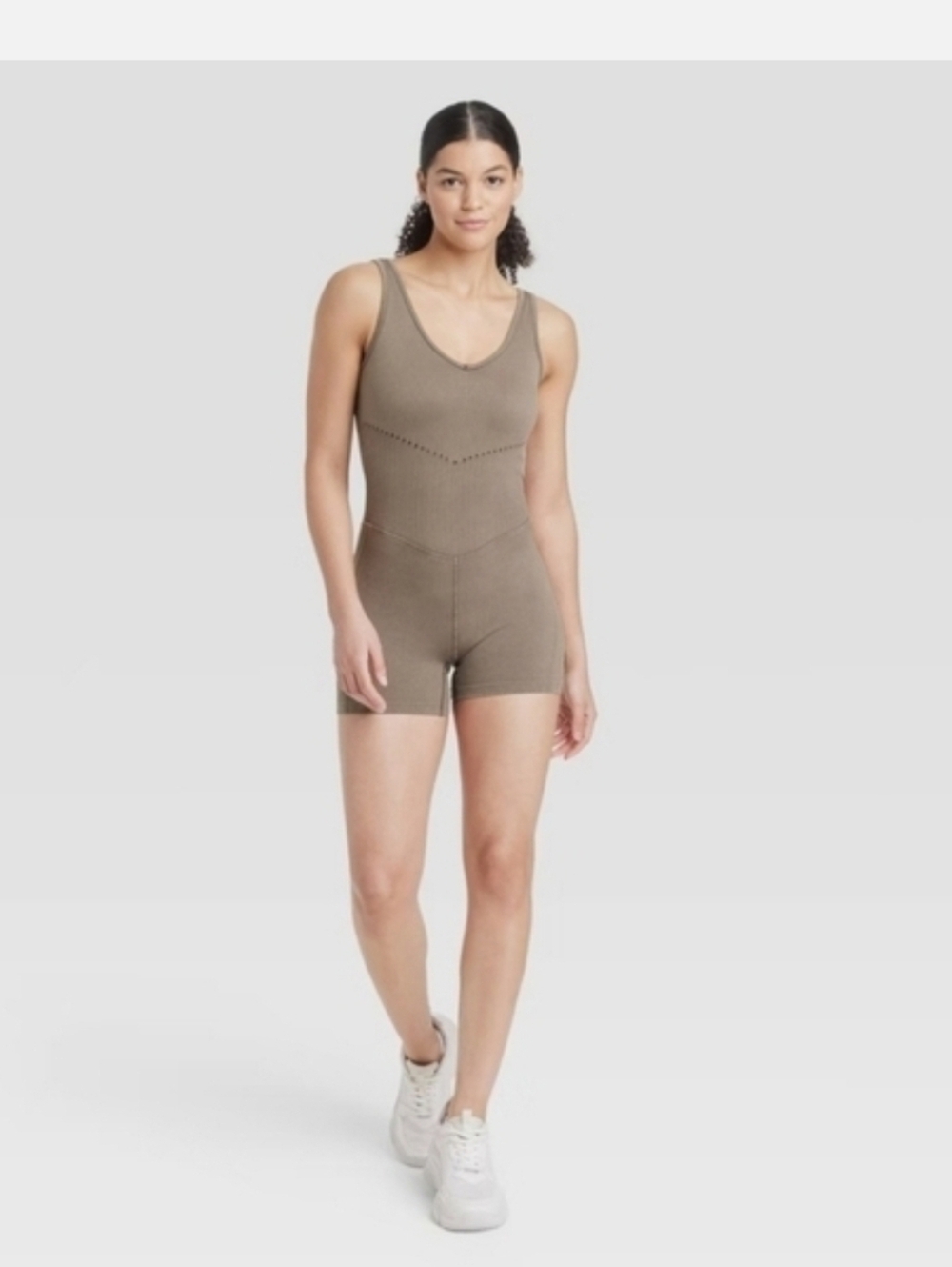 JoyLab Women's Stretch Seamless Short Active BodysuitSize XL
